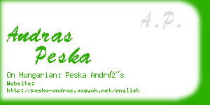 andras peska business card